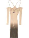 Andreädamo Vulcano Midi Dress In Neutrals
