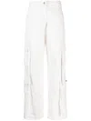 Andreädamo Drill Cargo Pants In White