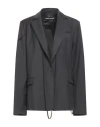 Andreädamo Andreādamo Woman Blazer Charcoal Size M Polyester, Viscose, Elastane In Grey