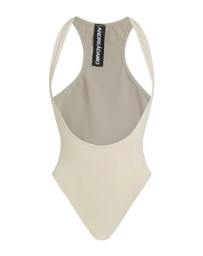 Andreädamo Andreādamo Woman Bodysuit Grey Size Xxs/xs Polyamide, Elastane In Gray