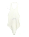 Andreädamo Andreādamo Woman Bodysuit Ivory Size S Viscose, Polyester, Polyamide, Elastane In White