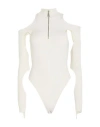 Andreädamo Andreādamo Woman Bodysuit Ivory Size Xxs/xs Polyamide, Elastane In White