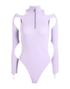 Andreädamo Andreādamo Woman Bodysuit Lilac Size Xxs/xs Polyamide, Elastane In Purple