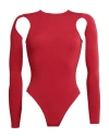 Andreädamo Andreādamo Woman Bodysuit Red Size Xxs/xs Polyamide, Elastane In Red
