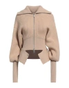 Andreädamo Andreādamo Woman Cardigan Beige Size M Merino Wool, Acrylic