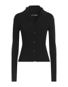 Andreädamo Andreādamo Woman Cardigan Black Size Xs Viscose, Polyamide