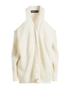Andreädamo Andreādamo Woman Cardigan Ivory Size L Wool, Polyamide In Multi