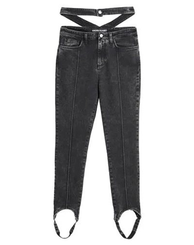 Andreädamo Andreādamo Woman Jeans Black Size M Cotton, Recycled Elastane
