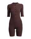 Andreädamo Andreādamo Woman Jumpsuit Brown Size S Viscose, Polyester, Polyamide, Elastane In Brown