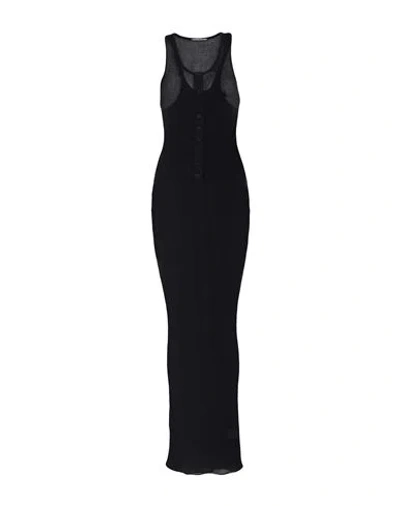 Andreädamo Andreādamo Woman Maxi Dress Black Size L Cotton, Nylon