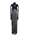 Andreädamo Andreādamo Woman Maxi Dress Black Size M Modal, Polyamide, Silk In Black