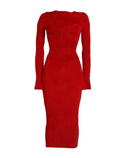 Andreädamo Andreādamo Woman Maxi Dress Red Size S Viscose, Polyamide