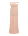 Andreädamo Andreādamo Woman Maxi Skirt Camel Size S/m Viscose, Polyester, Polyamide, Elastane In Beige