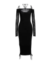 Andreädamo Andreādamo Ribbed Knit Dress In Black