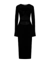 Andreädamo Andreādamo Woman Midi Dress Black Size M Viscose, Polyamide In Black