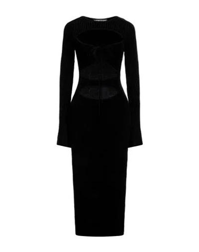Andreädamo Andreādamo Woman Midi Dress Black Size M Viscose, Polyamide