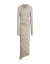 Andreädamo Andreādamo Draped Jersey Asymmetric Midi In Grey