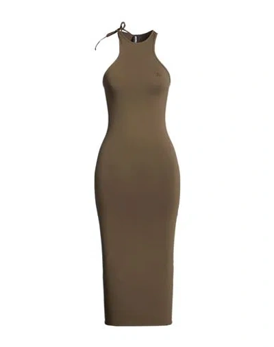 Andreädamo Andreādamo Woman Midi Dress Military Green Size L/xl Polyamide, Elastane