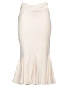 Andreädamo Andreādamo Woman Midi Skirt Ivory Size S Polyester, Viscose, Elastane In White
