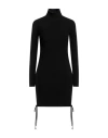 Andreädamo Andreādamo Woman Mini Dress Black Size L Viscose, Polyester, Polyamide, Elastane