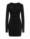 Andreädamo Andreādamo Woman Mini Dress Black Size S Viscose, Polyester, Polyamide, Elastane In Black