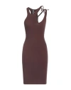 Andreädamo Andreādamo Woman Mini Dress Chocolate Brown Size S Polyamide, Elastane In Brown