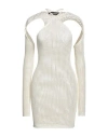 Andreädamo Andreādamo Woman Mini Dress Ivory Size M Viscose, Polyester, Polyamide, Elastane In White