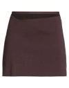 Andreädamo Andreādamo Woman Mini Skirt Brown Size M Viscose, Polyester, Polyamide, Elastane