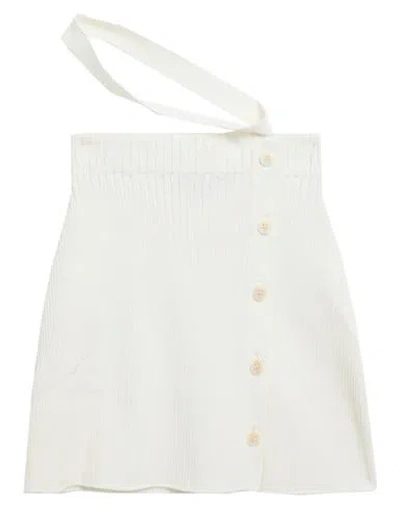 Andreädamo Andreādamo Woman Mini Skirt Ivory Size S Viscose, Polyester, Polyamide, Elastane In White