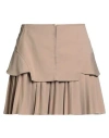 Andreädamo Andreādamo Woman Mini Skirt Sand Size S Polyester, Viscose, Elastane In Multi
