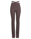 Andreädamo Andreādamo Woman Pants Dark Brown Size M Viscose, Polyester, Polyamide, Elastane
