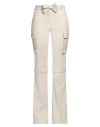 Andreädamo Andreādamo Woman Pants Ivory Size M Polyester, Viscose, Elastane In White