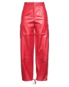 Andreädamo Andreādamo Woman Pants Red Size S Soft Leather In Red