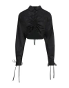 Andreädamo Andreādamo Woman Shirt Black Size M Cotton, Viscose, Polyester, Polyamide, Elastane