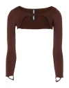Andreädamo Andreādamo Woman Shrug Brown Size S/m Polyamide, Elastane