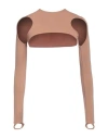 Andreädamo Andreādamo Woman Shrug Light Brown Size L Polyamide, Elastane In Beige