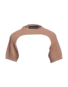 Andreädamo Andreādamo Woman Shrug Sand Size S/m Viscose, Polyester, Polyamide, Elastane In Beige
