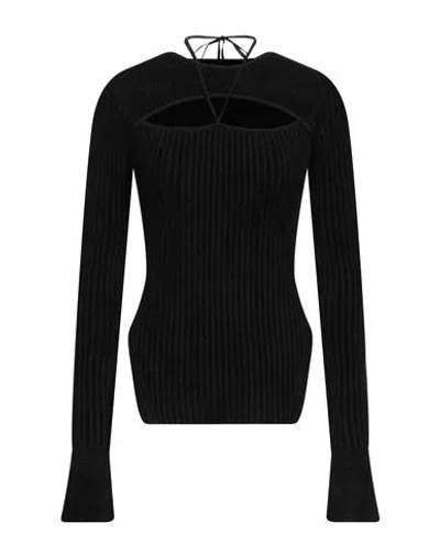 Andreädamo Andreādamo Woman Sweater Black Size L Viscose, Polyamide