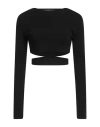 Andreädamo Andreādamo Woman Sweater Black Size S Viscose, Polyester, Polyamide, Elastane In Black