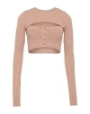 Andreädamo Andreādamo Woman Sweater Blush Size Xs Viscose, Polyester, Polyamide, Elastane In Pink