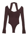 Andreädamo Andreādamo Woman Sweater Brown Size S Wool, Acrylic, Polyamide, Elastane