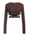 Andreädamo Andreādamo Woman Sweater Chocolate Brown Size M Viscose, Polyester, Polyamide, Elastane