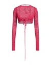 Andreädamo Andreādamo Woman Sweater Fuchsia Size M Viscose, Polyester, Polyamide, Elastane In Pink