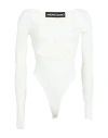 Andreädamo Andreādamo Woman Sweater Ivory Size Xxs/xs Viscose, Polyester, Polyamide, Elastane In White
