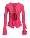 Andreädamo Andreādamo Woman Sweater Magenta Size Xs Viscose, Polyester, Polyamide, Elastane