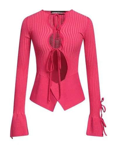 Andreädamo Andreādamo Woman Sweater Magenta Size Xs Viscose, Polyester, Polyamide, Elastane