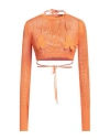 Andreädamo Andreādamo Woman Sweater Orange Size S Viscose, Polyester, Polyamide, Elastane