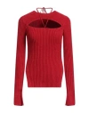 Andreädamo Andreādamo Woman Sweater Red Size S Viscose, Polyamide