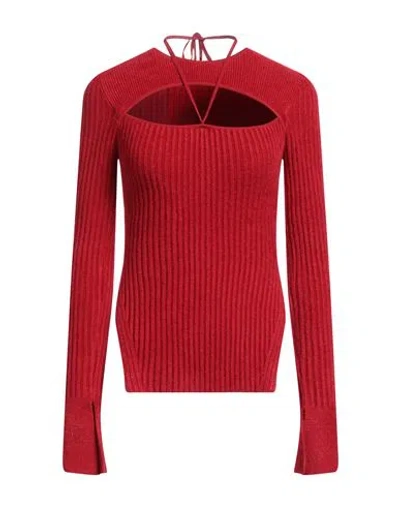 Andreädamo Andreādamo Woman Sweater Red Size S Viscose, Polyamide In Red