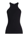 Andreädamo Andreādamo Woman Tank Top Black Size L Cotton, Elastane In Black